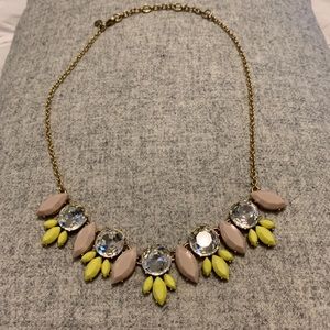 J.Crew pink and yellow statement necklace